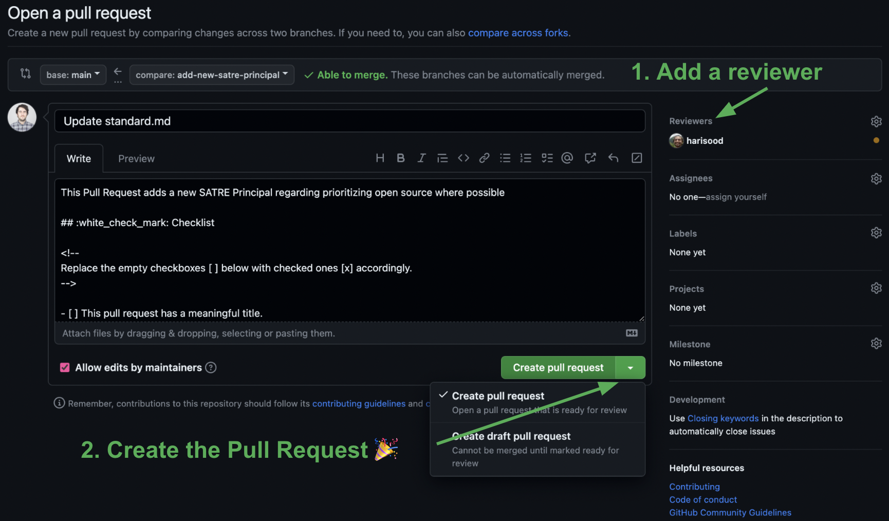 Create your pull request!