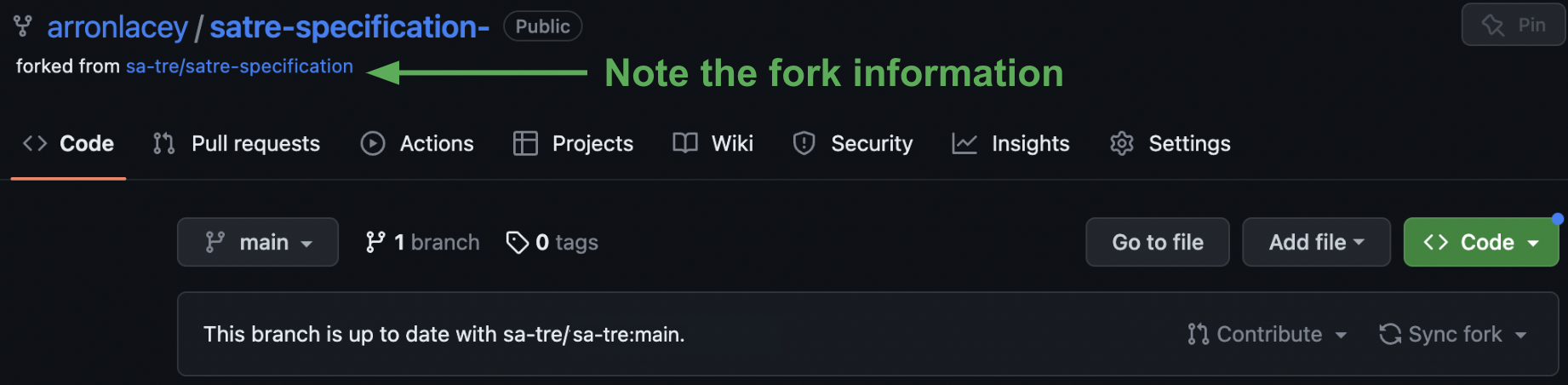Link to the main SATRE repository