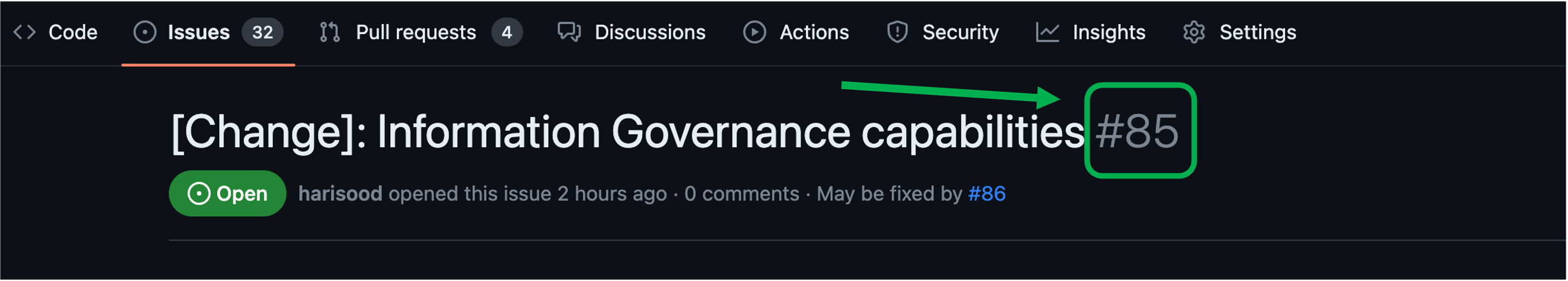 Pull request number